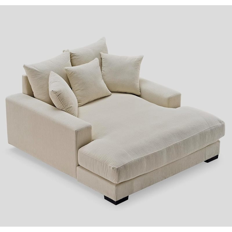Corduroy Upholstered Chaise Lounge Living Room Chair