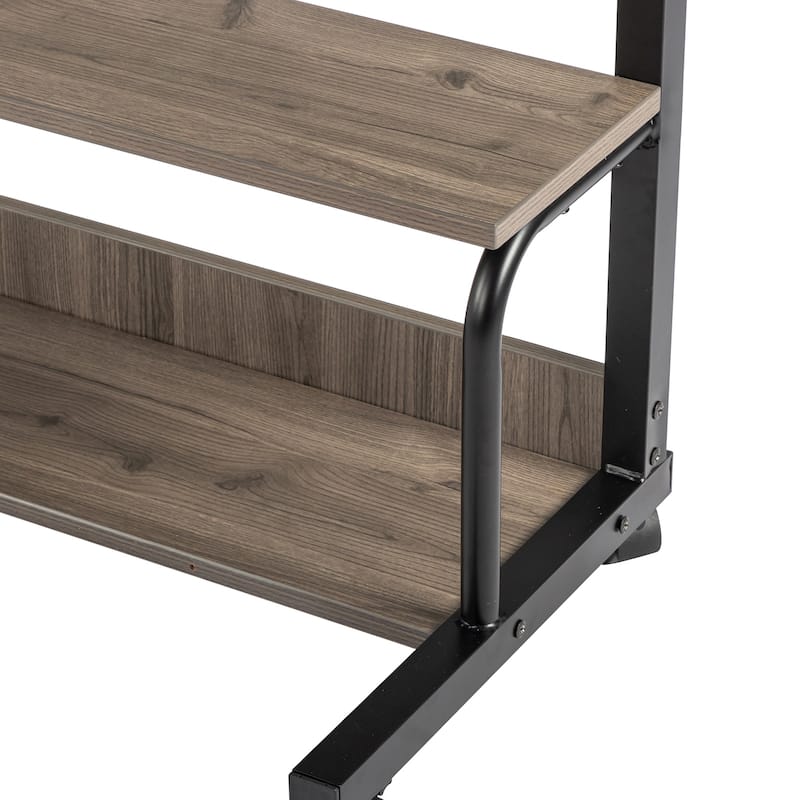 Adjustable Height Computer Desk with USB Ports and AC Outlets for Home Office and Study Workspace