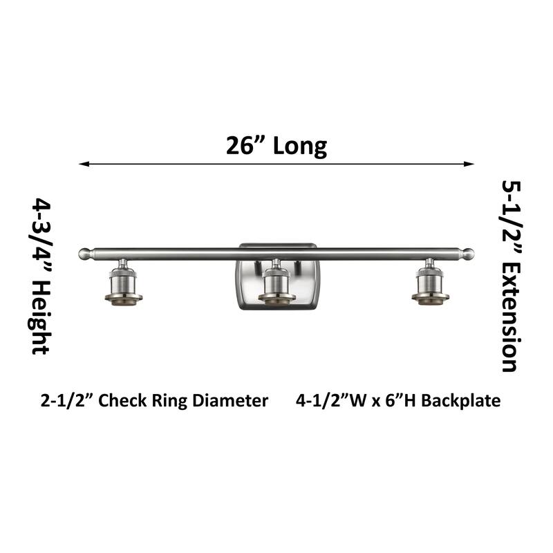 Innovations Lighting Endless Possibilities Ballston - Brookhaven Almond - 3 Light 26" Bath Vanity Light