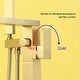 preview thumbnail 6 of 16, Freestanding Floor Mount Bath Tub Faucet with Handheld Shower