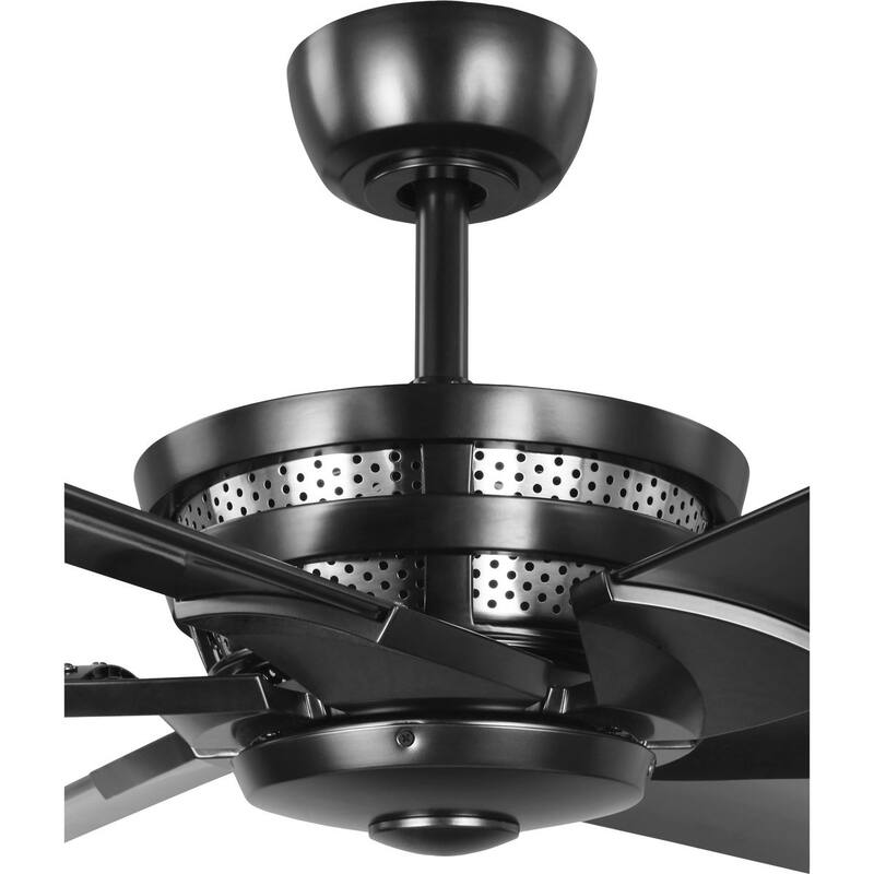 Huff Collection Indoor Outdoor 96" Six-Blade Black Ceiling Fan - 14.560" x 44.560" x 13.970"