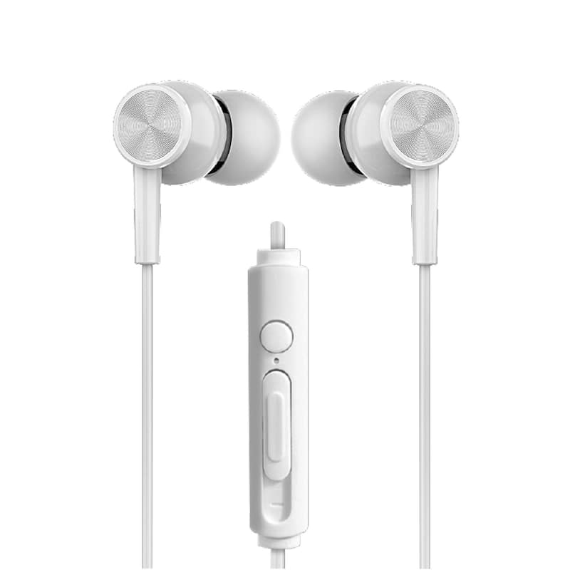 Xyst 3.5mm Stereo In-Ear Earbuds with Microphone - White