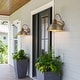 preview thumbnail 15 of 13, Farmhouse Industrial 1-Light Wall Sconce with Hammered Metal Shade Barn Outdoor Light - W10.24"