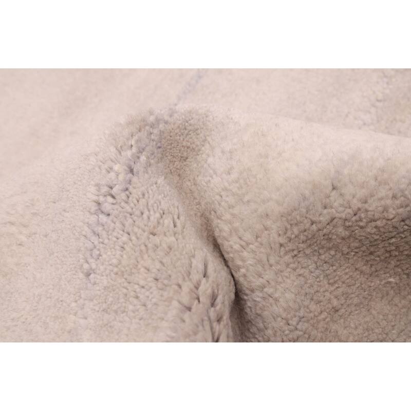 ECARPETGALLERY Hand-knotted Looma Light Grey Wool Rug - 7'11 x 9'11