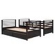 preview thumbnail 50 of 57, Twin over Twin Classic Wooden Bunk Bed with Two Drawers,Space-Efficient Multifunctional Bunk Bed With Storage