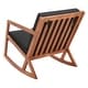 preview thumbnail 23 of 89, SAFAVIEH Outdoor Patio Furniture Vernon Rocking Chair w/ Cushion - 25.6" W x 37.7" D x 30.7" H