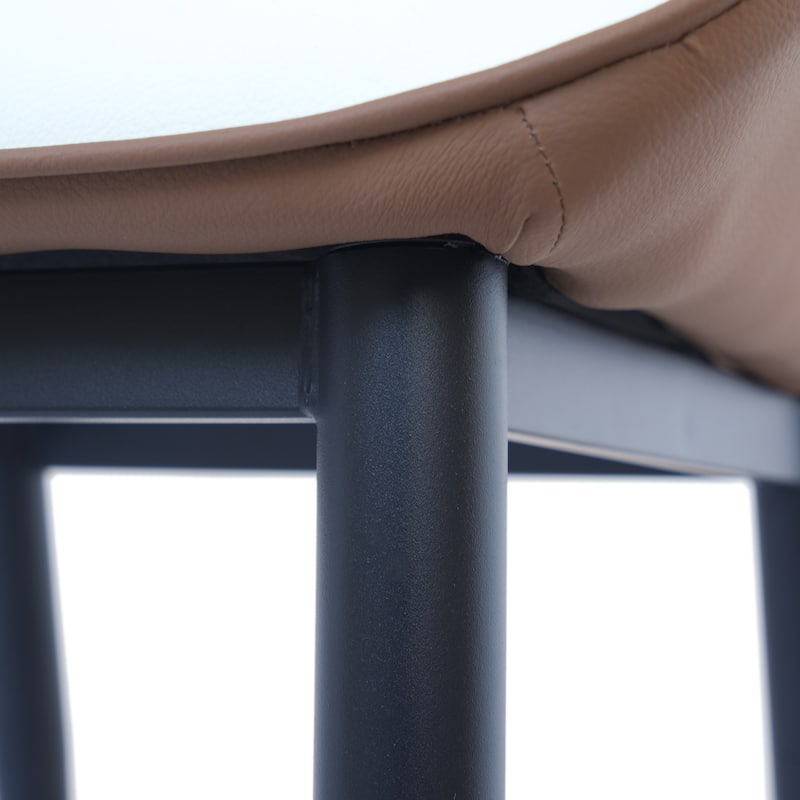 18.7''H Parsons Minimalist PU Leather Dining Chair (Set of 2)
