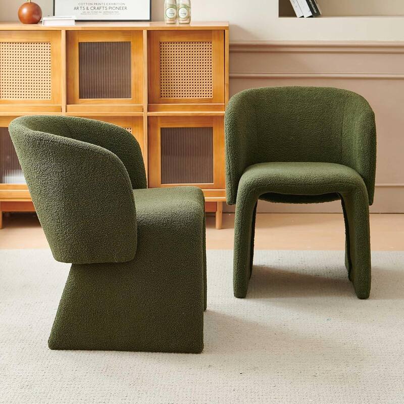 Howtai Barrel Dining Sofa Chairs Upholstered-Fully Wrapped