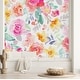 Pink Summer Flowers Wallpaper - Bed Bath & Beyond - 35647522