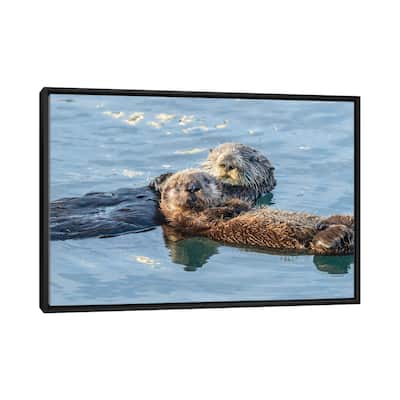 iCanvas "USA, California, San Luis Obispo. Sea otter waving." by Jaynes Gallery Framed Canvas Print