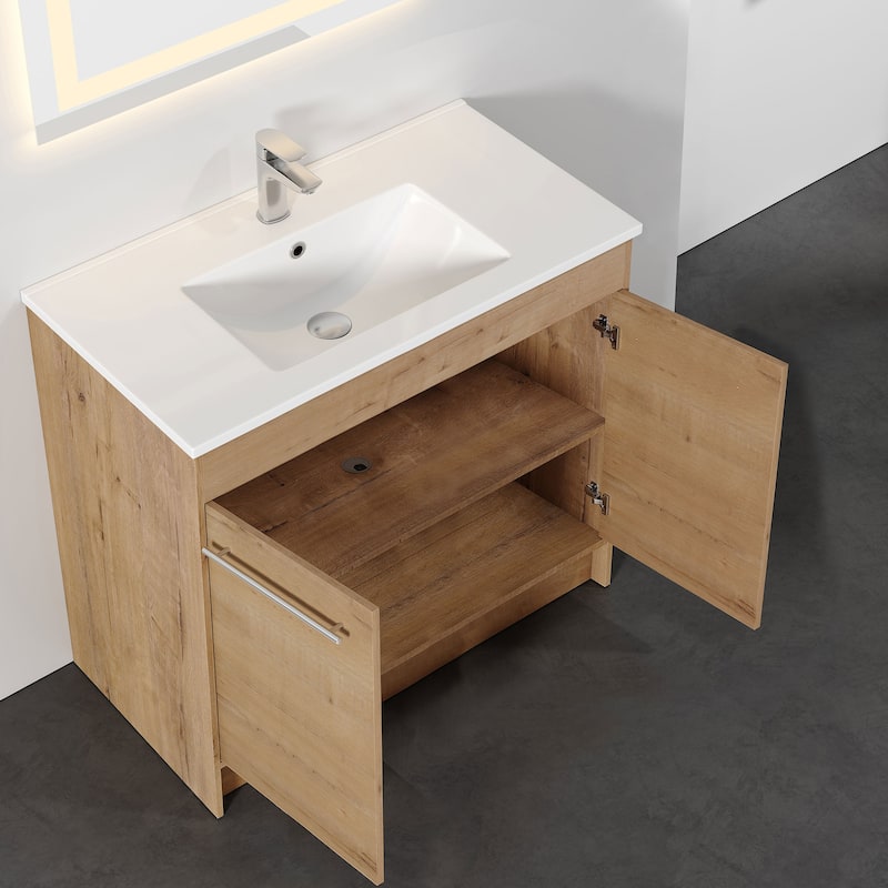 Kay Oak Natural Vanity Kit (Assembly Required)