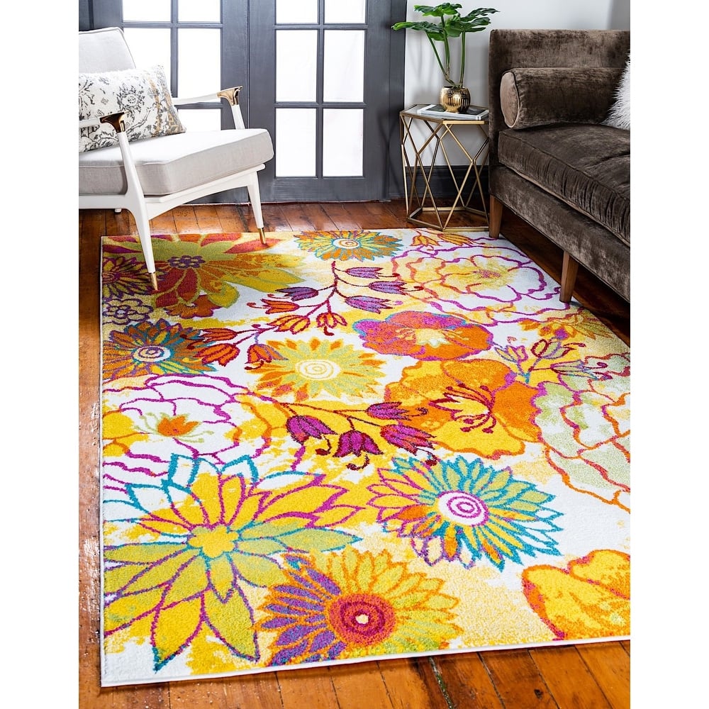 Country & Floral Noach Collection Area Rug