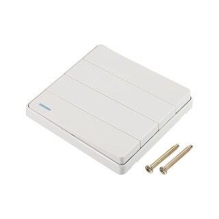 Light Switch Wall Panel Push Button 4 Gang 2 Way White 250V 10A ...