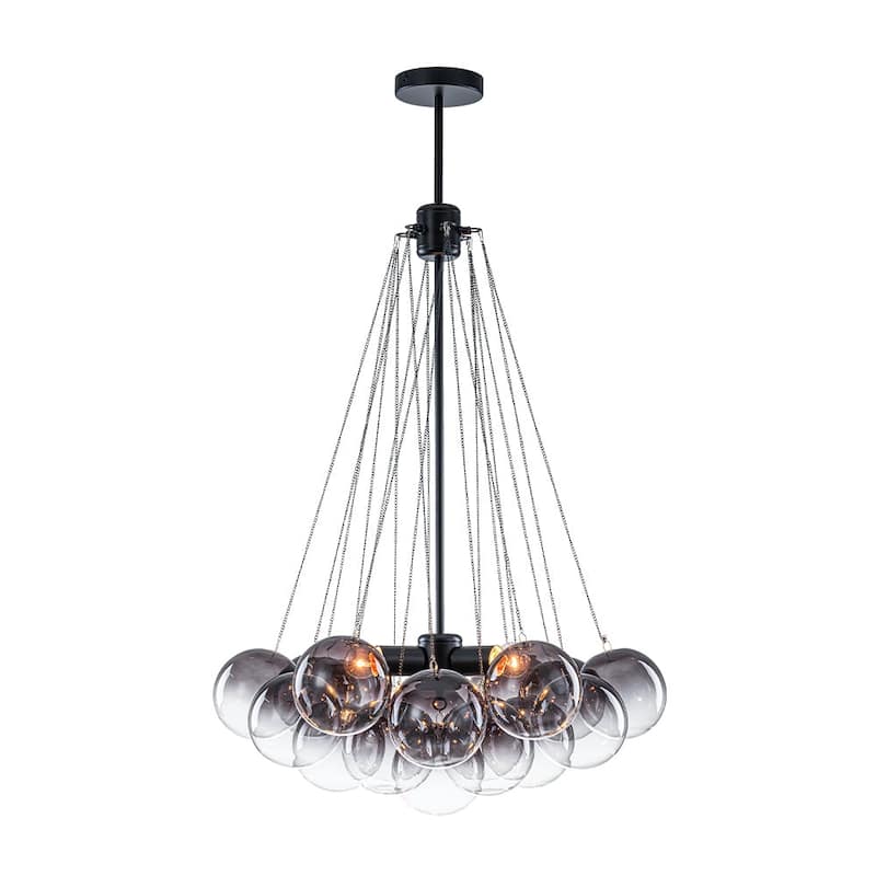Modern Glam Cluster Gradual Colored Glass Bubble Chandelier