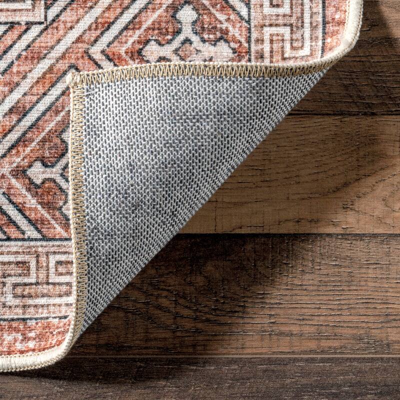 Nuloom Xenia Faded Transitional SplashGuard Machine Washable Area Rug