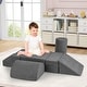 preview thumbnail 3 of 21, 6-Piece Soft Climbing Blocks for Babies, High-Density Foam, Carrying Handles for Easy Storage - 20" x 16" x 10" (L x W x H)