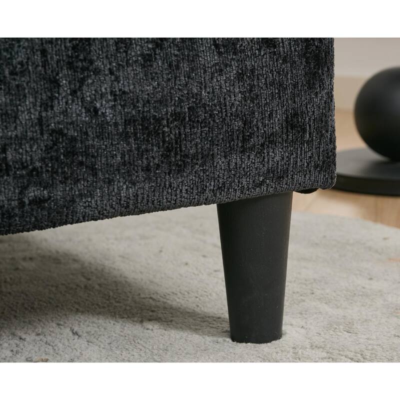 Oversized U Shaped Sectional Couch, Comfy Cloud Modular Sectional Sofa with 2 Ottoman Deep Seat Chenille Modern Cloud Sofa
