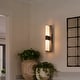 preview thumbnail 2 of 10, Dimmable LED Wall Sconce - Matte Black T-Shaped Frosted Acrylic - 5 x 18 Inch(WxH)