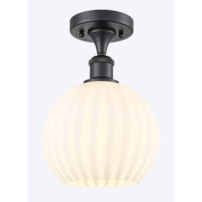 Innovations Lighting 516-1C-12-8 White Venetian Semi-Flush White