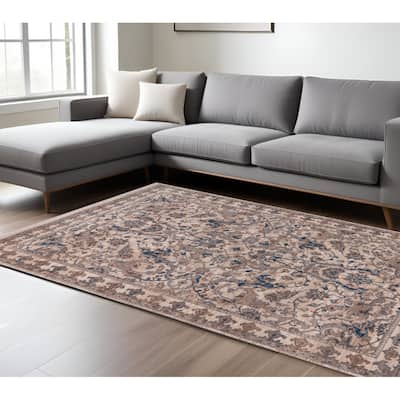 HomeRoots Oriental Traditional Rectangle Area Rug