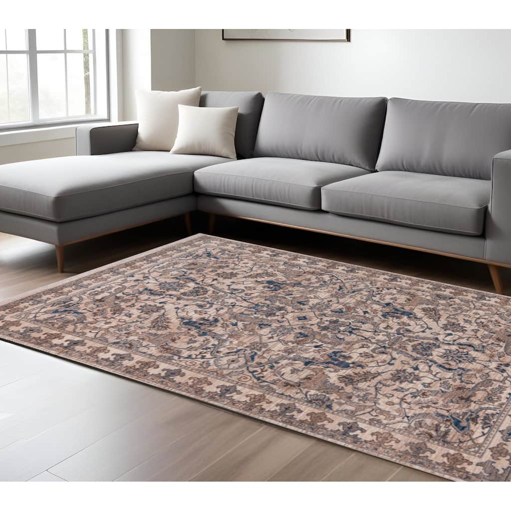HomeRoots Oriental Traditional Rectangle Area Rug