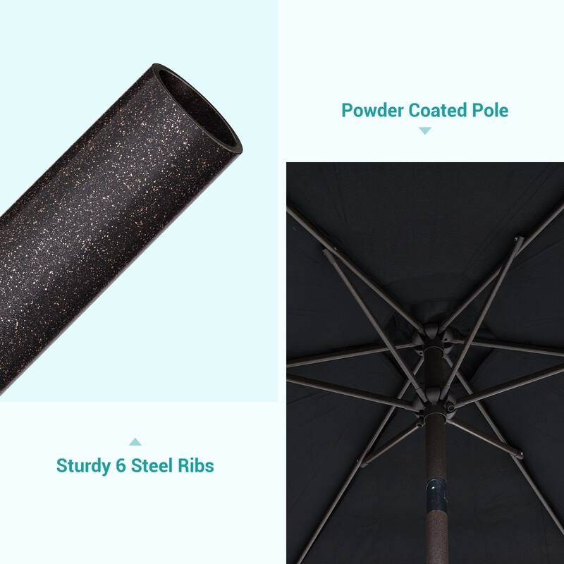Bonosuki 7.5-foot Waterproof Sunshade Canopy Patio Umbrella