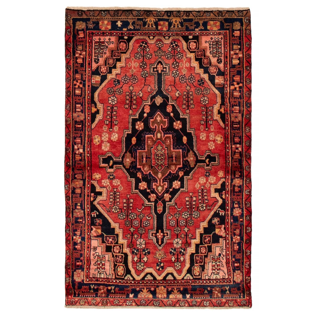 ECARPETGALLERY Hand-knotted Anadol Red Wool Rug - 4'4 x 7'0