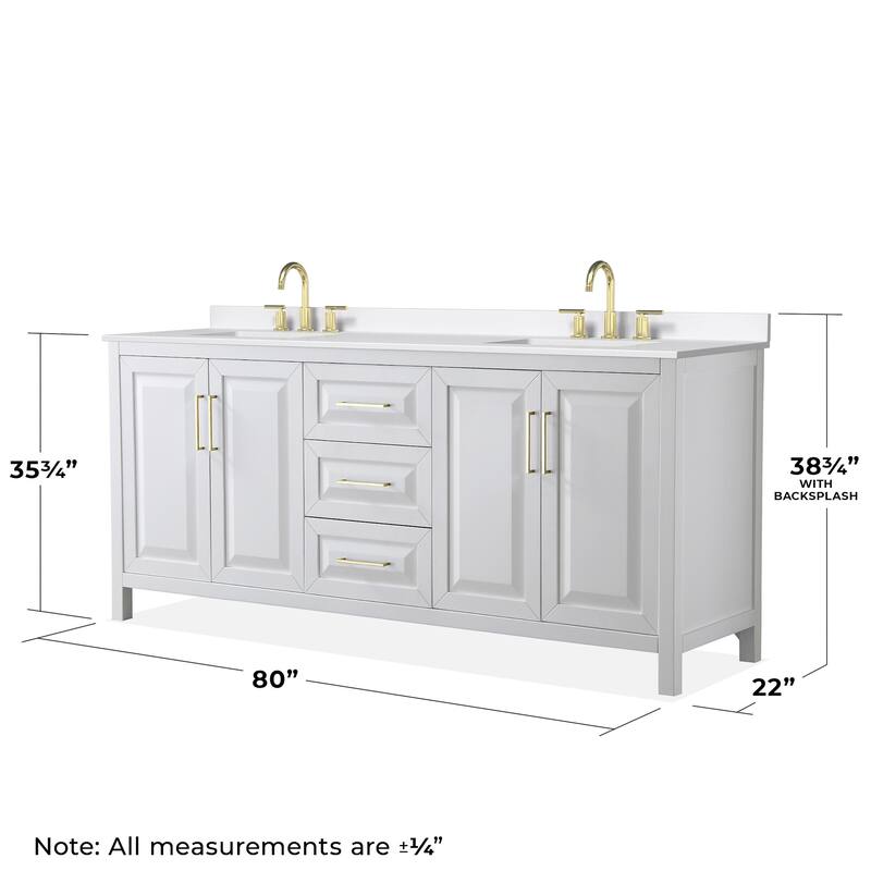 Wyndham Collection WCV252580D-QTZ-US3M70 Daria 80" Free Standing