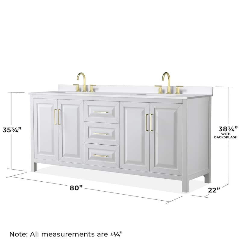 Wyndham Collection WCV252580D-QTZ-US3MXX Daria 80" Free Standing
