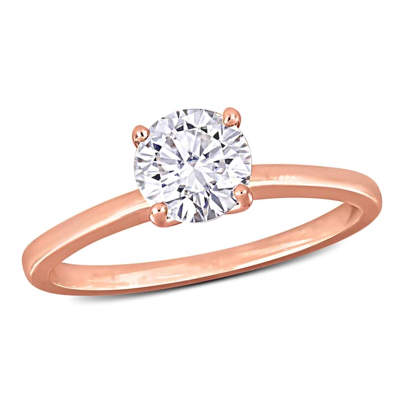 Miadora 7/8ct - 1ct TDW Diamond Solitaire Engagement Ring in 14k Rose White or Yellow Gold - 6 - Rose