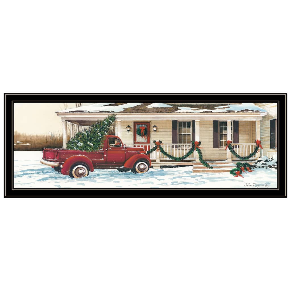 Framed Wall Art - Preparing for Christmas, Black Frame
