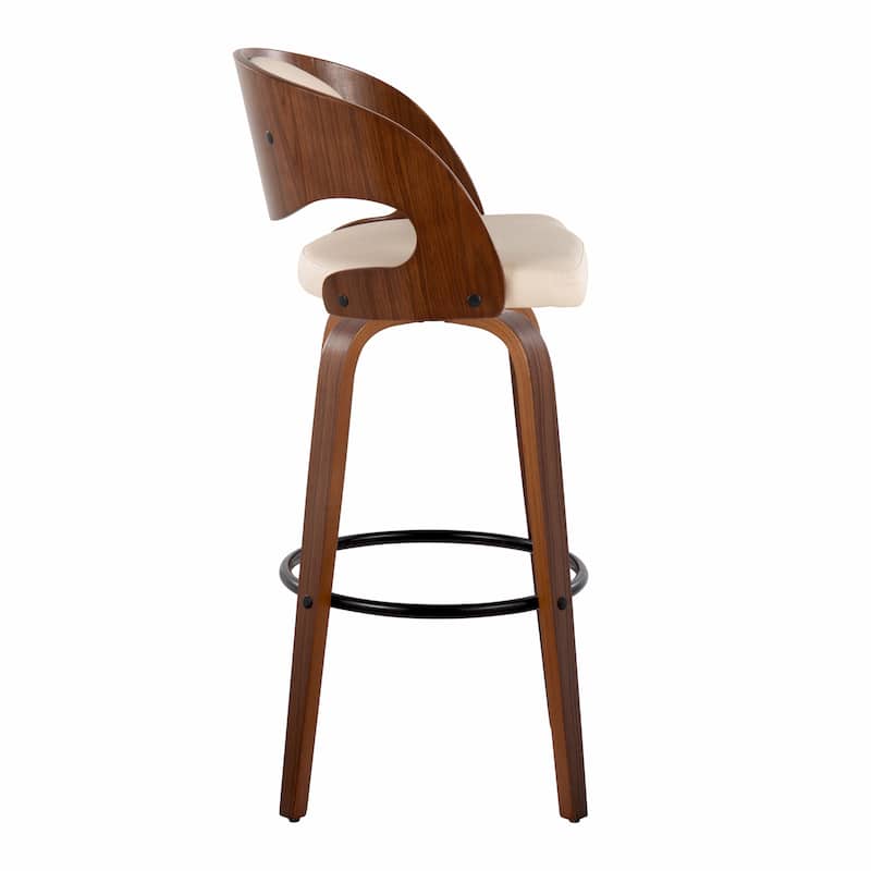 Carson Carrington Visby 30" Fixed-Height Bar Stool with Bent Wood Legs (Set of 2)