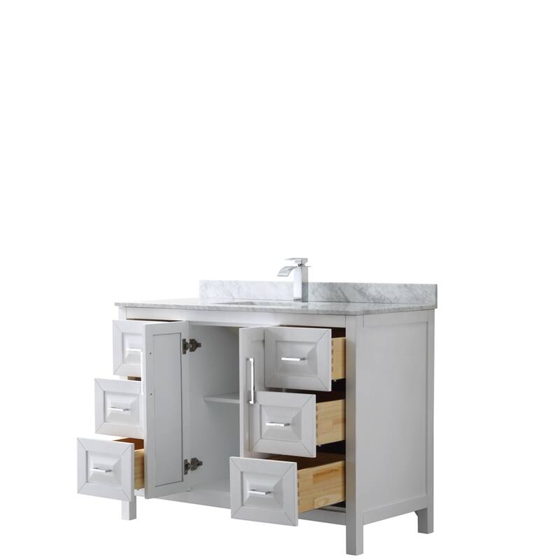 Daria 48-inch Single Vanity, Marble Top, No Mirror