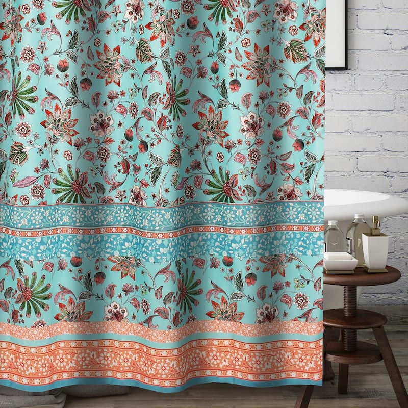 Barefoot Bungalow Audrey Bath & Shower Curtain - Turquoise