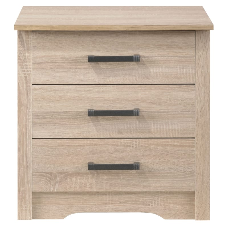 Sandle Wood Nightstand 23x22x18 Compact Bedside Table with Warm Finish, Durable Build and Easy Assembly for Modern Decor