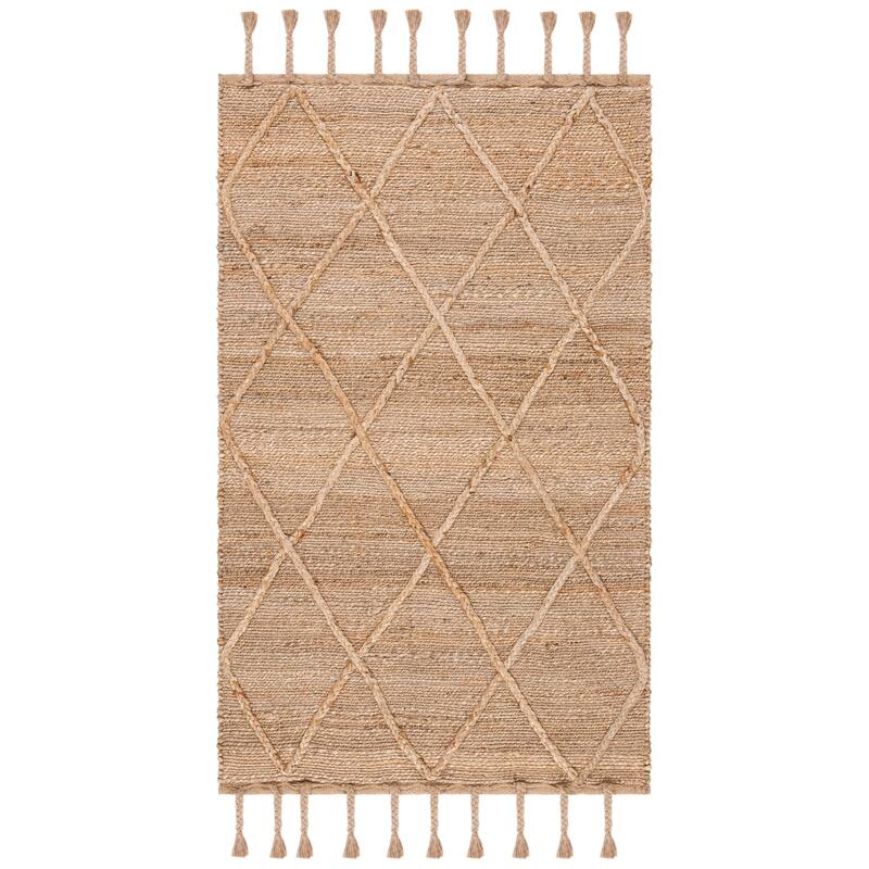 SAFAVIEH Handmade Natural Fiber Orietta Jute Tassel Rug - 2'3" x 4' - Natural