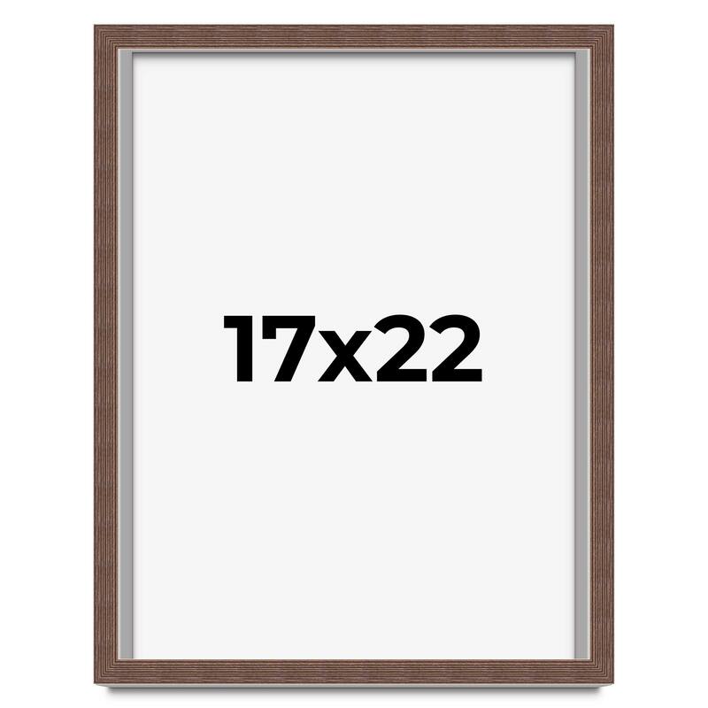 17x22 Shadow Box Frame Brown | 1.125 inches Deep Real Wood Rustic