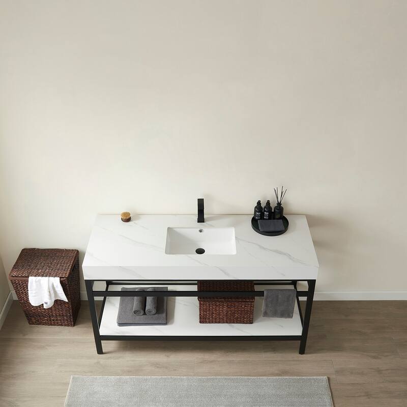 Miseno MV702560-NM Funes 60" Free Standing Single Basin Vanity Set