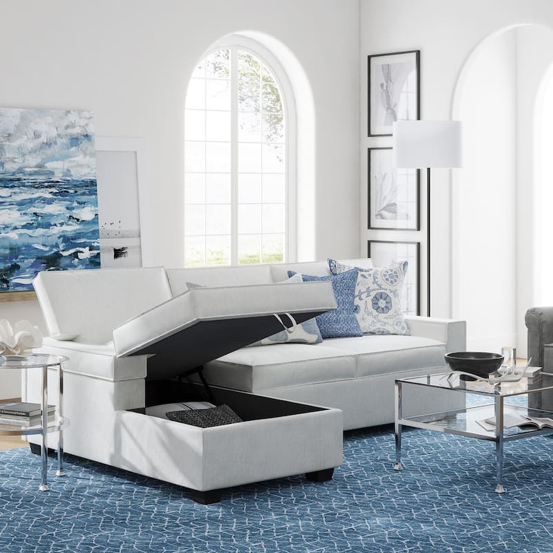 Badari Modern Pull Out Sleeper Sofa&Chaise with Storage by HULALA HOME
