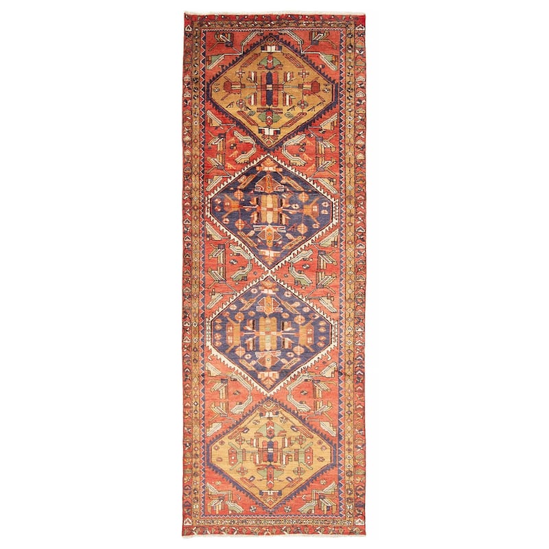 ECARPETGALLERY Hand-knotted Konya Anatolian Dark Copper Wool Rug - 3'6 x 10'8 - Dark Copper - 3'6 x 10'8