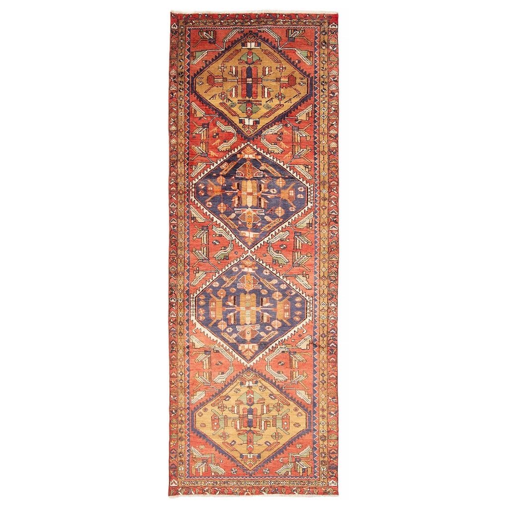 ECARPETGALLERY Hand-knotted Konya Anatolian Dark Copper Wool Rug - 3'6 x 10'8