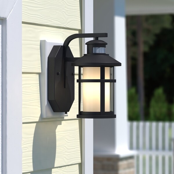 Cadiz Bronze Motion Sensor Dusk-to-Dawn Outdoor Wall Light - 6.5-in W x ...