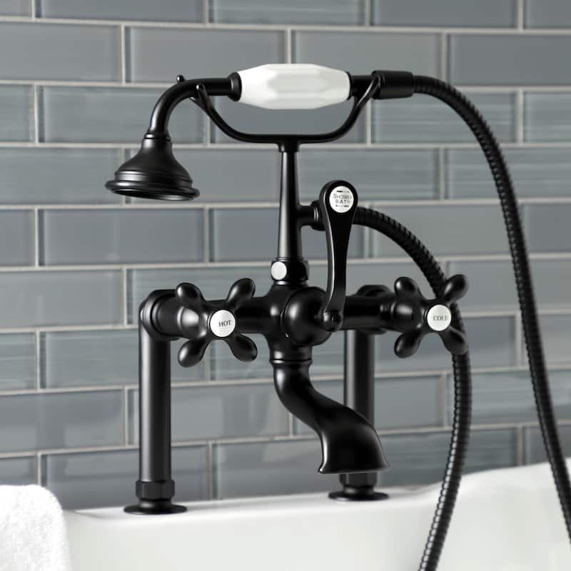 Kingston Brass Aqua Vintage Deck Mounted Clawfoot Tub Filler with