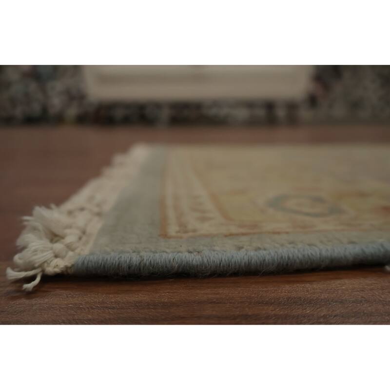 Hand Knotted Oriental 100% Wool Carpet Traditional Floral Navy Blue & Blues Ziegler Area Rug - 3' 2'' X 2' 0''