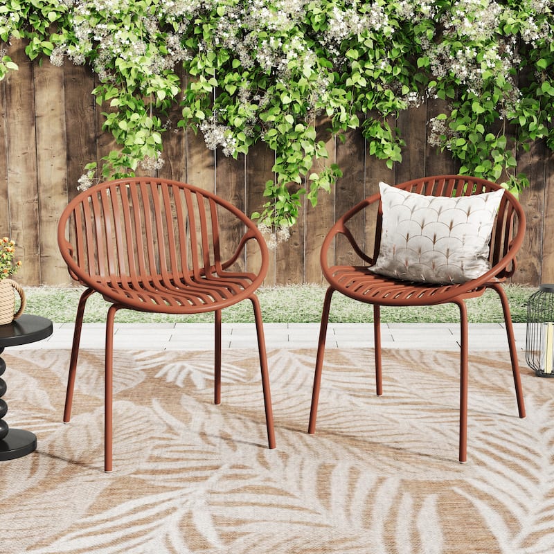 Stylish Reception Chair Orange Side Chair Dining Chair with Metal Legs, Outdoor Reading Chair Accent Chair