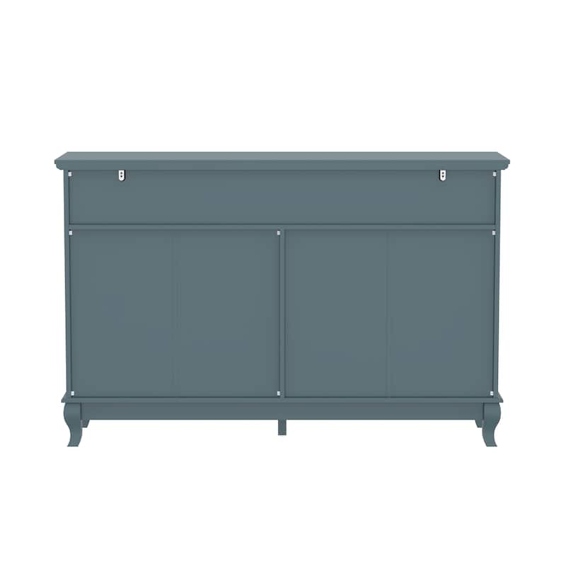55.1"W Lacquer Dresser Long Dresser for Bedroom Chest of Drawers