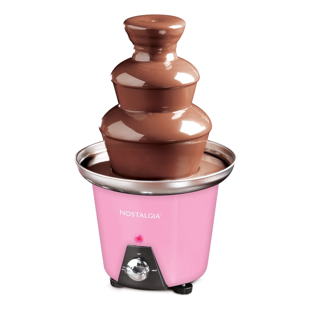 Chocolate Melter Electric Chocolate Fountain Candy Melting Pot Melter  Machine Chocolate Fondue with Mold for DIY Kitchen Too,Pink