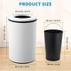 preview thumbnail 16 of 19, 10.6 Gal/40L Open Top Round Trash Can, Stainless Steel with Inner Bucket for Office, Kitchen, Bathroom, Green