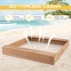 preview thumbnail 5 of 9, Costway Wooden Sandbox with Canopy Tent Design Fir Wood Frame 2 Bench - See Details