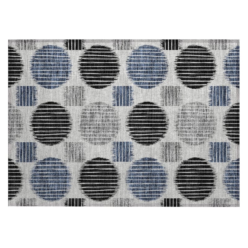 Machine Washable Indoor/ Outdoor Chantille Contemporary Dotty Rug